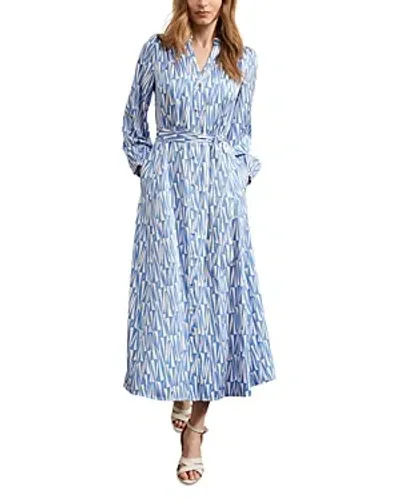 Hobbs London Limited Deanery Shirt Dress In Blue Ivory