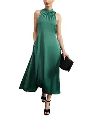 Hobbs London Limited Fairhaven Open Back Dress In Foliage Green