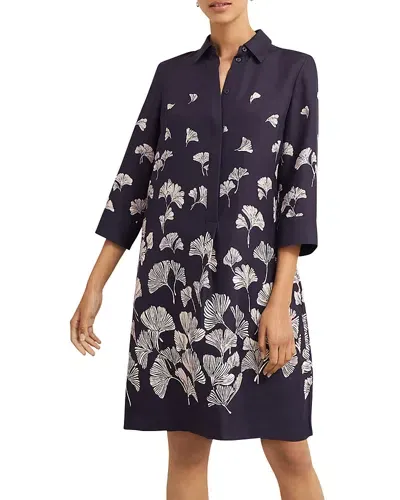 Hobbs London Marci Printed Shift Dress In Navy Multi