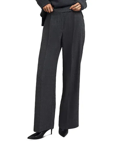 Hobbs London Middleton Wide Leg Pants In Grey Black