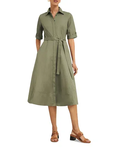 Hobbs London Riley Shirtdress In Sage Green