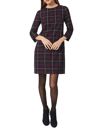 Hobbs London Rosalia Plaid Dress In Navy Multi