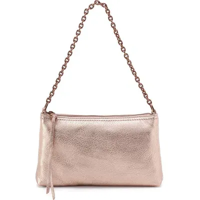 Hobo Darcy Convertible Metallic Leather Crossbody Bag In White