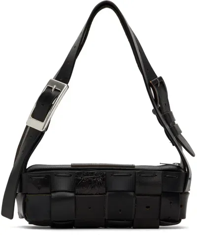 Hodakova Black Belt Baguette Bag