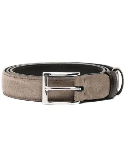 Hogan Adjustable Double Belt 30 Mm In X Mud Coffee