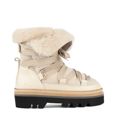 Hogan Boots H675 Ivory In Beige