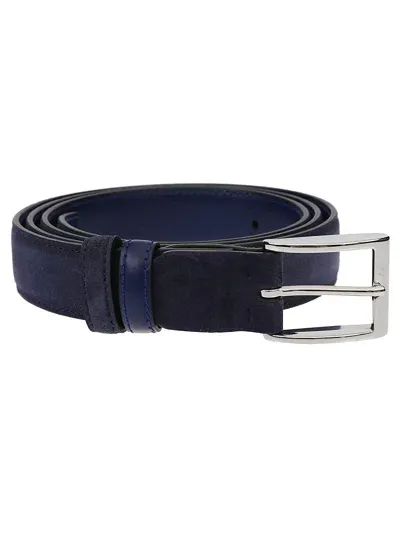 Hogan Double Adjustable Belt In Blu Denim