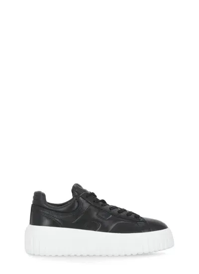 Hogan H Stripes Sneakers In Black