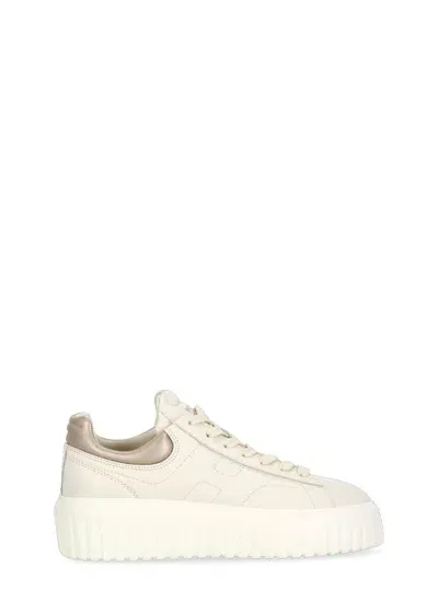 Hogan H-stripes Sneakers In Ivory