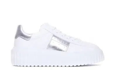 Hogan H-stripes Sneakers In White