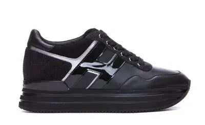 Hogan H222 Midi Sneakers In Black