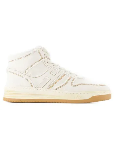 Hogan H630 Sneakers -  - Cream - Denim In Beige