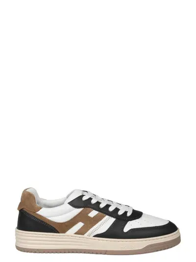 Hogan H630 Leather Low-top Sneakers In Neutrals