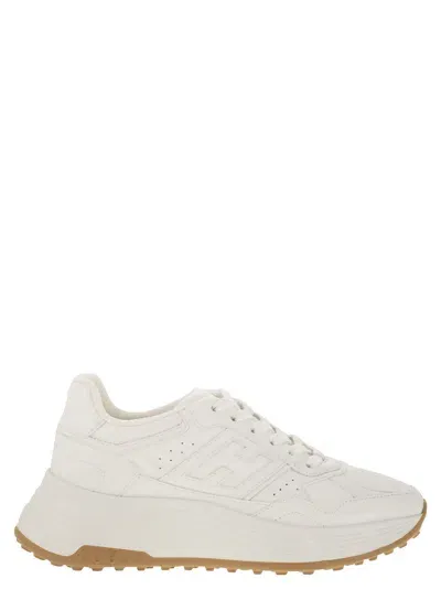 Hogan H669 - Hi-fi Leather Trainers In White