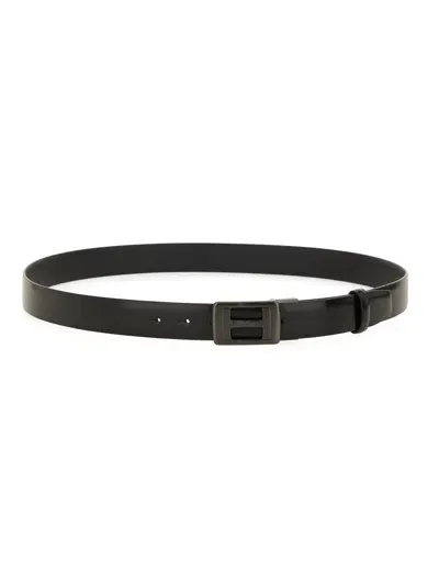 Hogan Leather Belt In Black