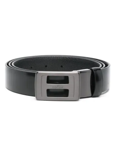 Hogan Leather Belt In Black