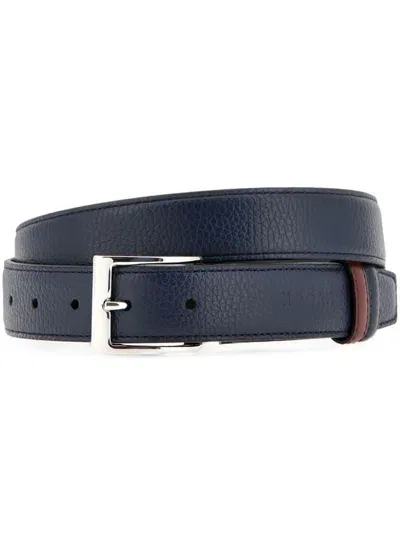 Hogan Leather Belt In Blue