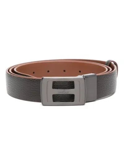 Hogan Leather Belt In Brown