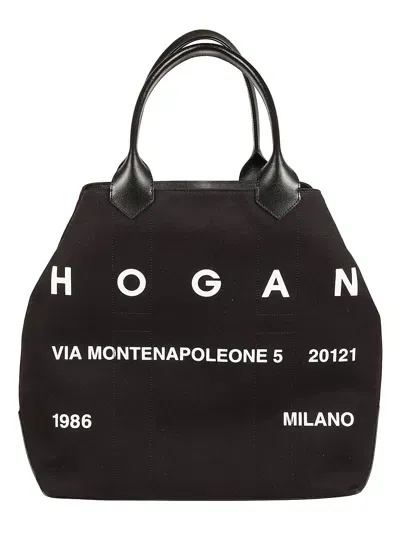 Hogan Logo Top Zip Tote In Altraversione