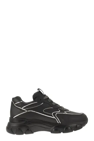 Hogan Hyperactive - Sneakers In Black,silver