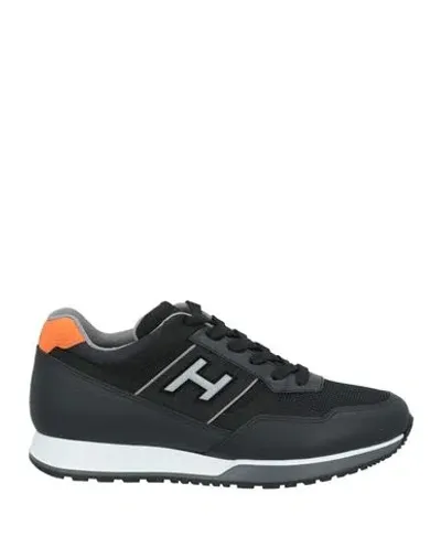 Hogan Sneakers Aus Mesh Und Leder In Black