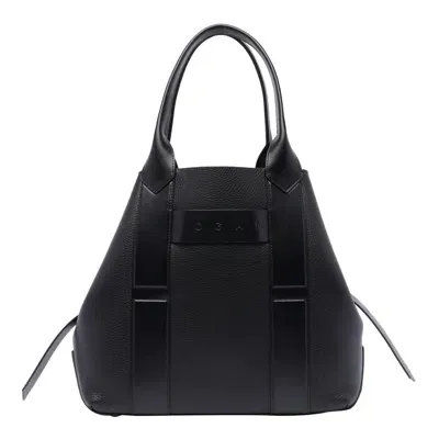 Hogan Medium  Script Shopping Bag In Black