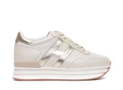 Hogan Sneakers  Midi H222 Off White In Silver