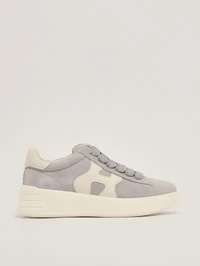 Hogan Rebel H562 Allacc. Sneaker In Grigio Chiaro