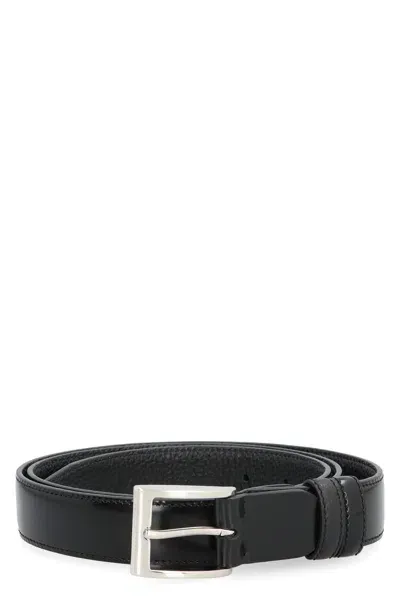 Hogan Reversible Leather Belt In Black