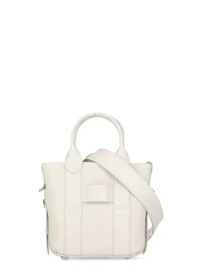 Hogan Script Hand Bag In Ivory