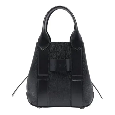 Hogan Script Small Shopping Bag In Black