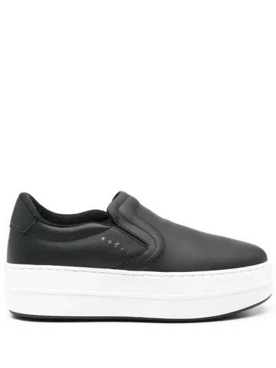 Hogan Slip-on Sneakers In Black