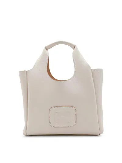 Hogan White Leather Totes