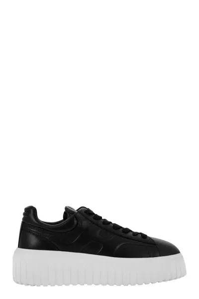 Hogan Women's Platform Embossed Logo Sneakers In Black