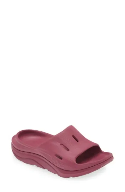 Hoka Gender Inclusive Ora Recovery Slide 3 Sandal In Beet Root/beet Root