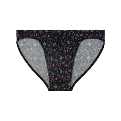 Hom Menorca Comfort Micro Brief In Black Print