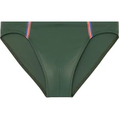 Hom Nautical Cup Micro Brief In Khaki Green