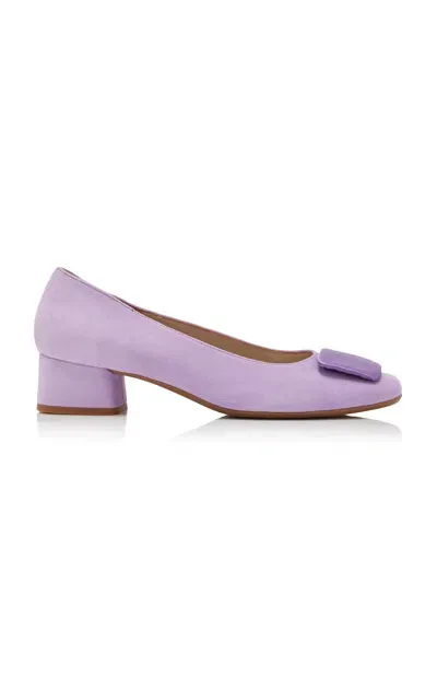 Home Of Hai X Reqins Kefir Suede Pumps In Purple