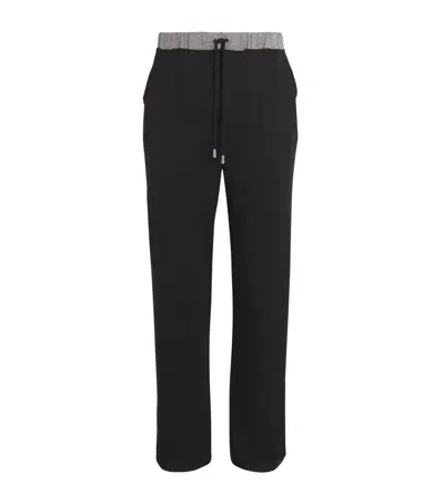 Homebody Contrast Waistband Sweatpants In Black