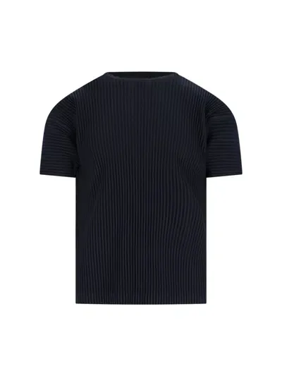 Homme Plisse Pleated T-shirt In Blue