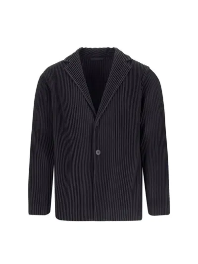 Homme Plisse 'tailored Pleats 1' Blazer In Black  