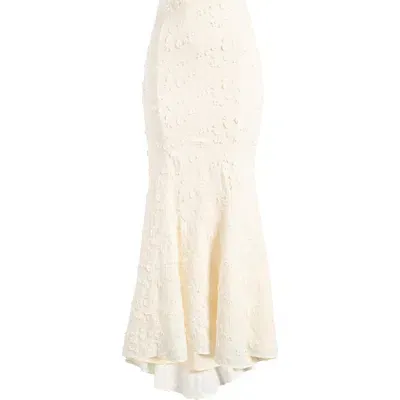 House Of Cb Veronica Floral Mermaid Maxi Skirt In Ivory