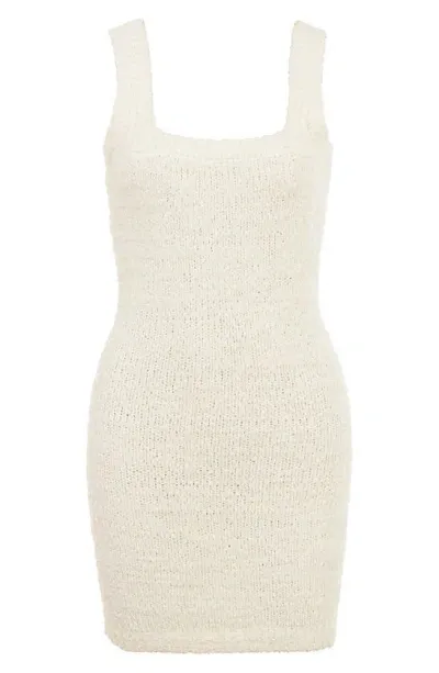 House Of Cb Zaira Knit Minidress In Cream