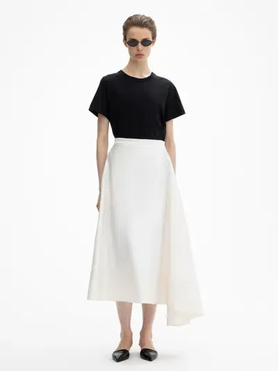 House Of Dagmar Asymmetrical Skirt In Ivory White