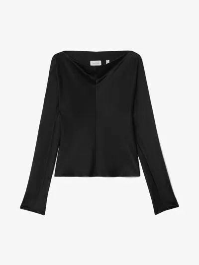 House Of Dagmar Bias Cut Top In Black