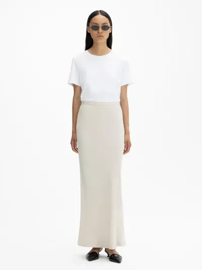 House Of Dagmar Maxi Skirt In Pearl Grey