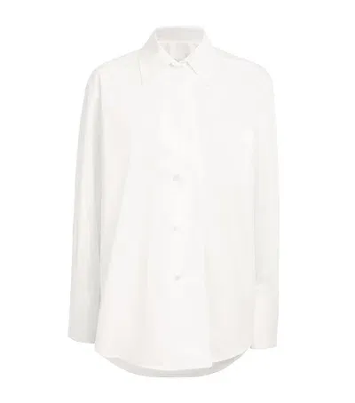 House Of Dagmar Organic Cotton Asymmetric Shirt In White