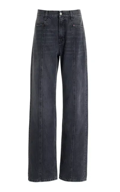 House Of Dagmar Rigid High-rise Wide-leg Jeans In Grey