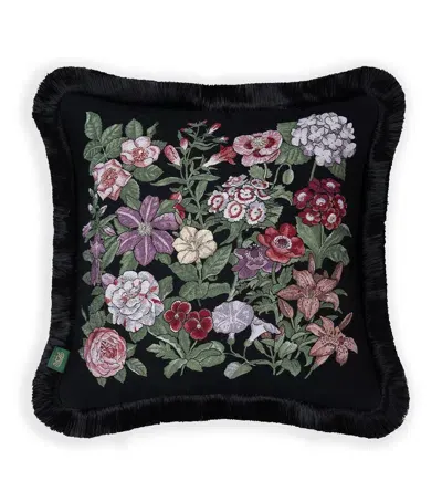 House Of Hackney Velvet Floralia Cushion In Multi