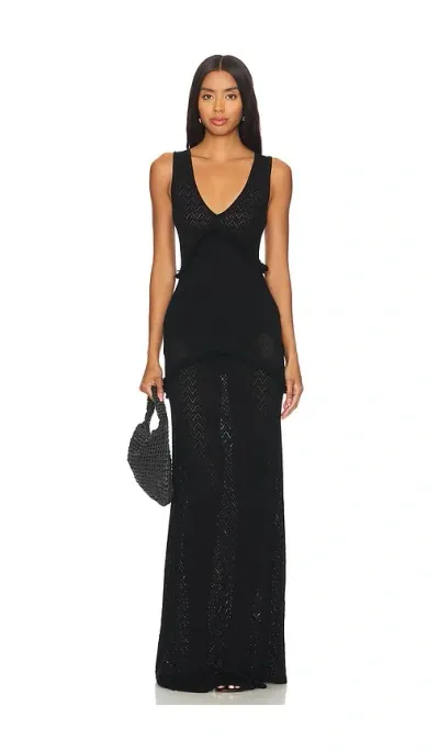 House Of Harlow 1960 Mags Maxi Dress In 블랙